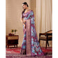 Adorable Women's Faux Silk Printed Saree With Blouse Piece