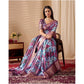 Adorable Women's Faux Silk Printed Saree With Blouse Piece
