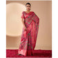 Adorable Women's Faux Banarasi Silk Printed Saree With Blouse Piece