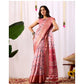 Stylish Women's Faux Banarasi Silk Printed Saree With Blouse Piece