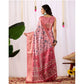 Stylish Women's Faux Banarasi Silk Printed Saree With Blouse Piece