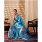 Stylish Women's Faux Silk Printed Saree With Blouse Piece