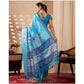 Stylish Women's Faux Silk Printed Saree With Blouse Piece