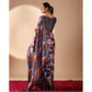 Stylish Women's Faux Silk Printed Saree With Blouse Piece