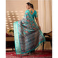 Stylish Women's Faux Silk Printed Saree With Blouse Piece