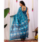 Stylish Women's Faux Banarasi Silk Woven Saree With Blouse Piece