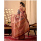 Sensational Women's Faux Silk Printed Saree With Blouse Piece