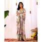 Sensational Women's Faux Silk Printed Saree With Blouse Piece