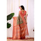 Sensational Women's Faux Silk Woven Saree With Blouse Piece