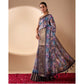 Sensational Women's Faux Silk Printed Saree With Blouse Piece