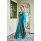 Fashionable Women's Silk Blend Woven Saree With Blouse Piece