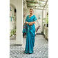 Fashionable Women's Silk Blend Woven Saree With Blouse Piece