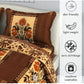 Amazing Fleece Floral Printed Double Polar Warm Bedsheet with 2 Pillow Cover