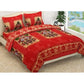 Amazing Fleece Floral Printed Double Polar Warm Bedsheet with 2 Pillow Cover