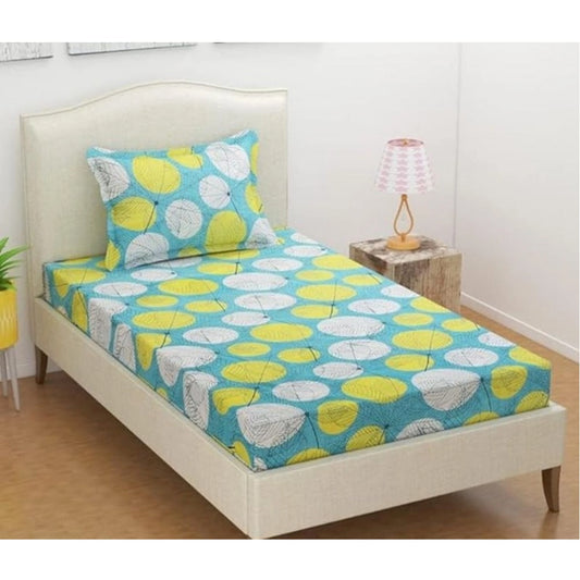 Magnificent Microfiber Floral Printed Single Bedsheet with 1 Pillow Cover