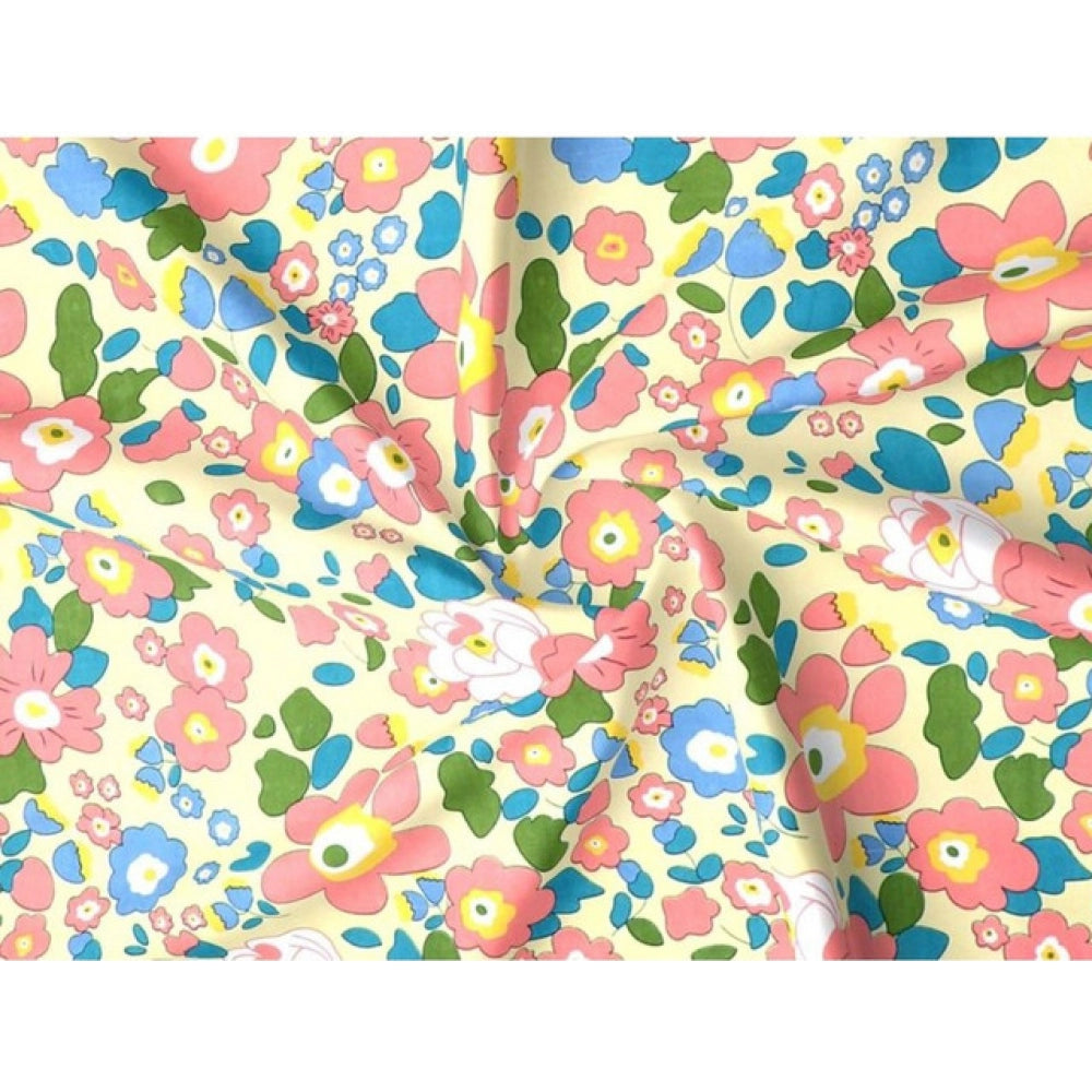 Sizzling Cotton Blend Floral Printed Double Bedsheet with 2 Pillow Covers