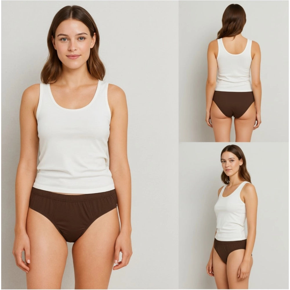 Modern Pack of 3 Women's Cotton Solid Hipster Panty