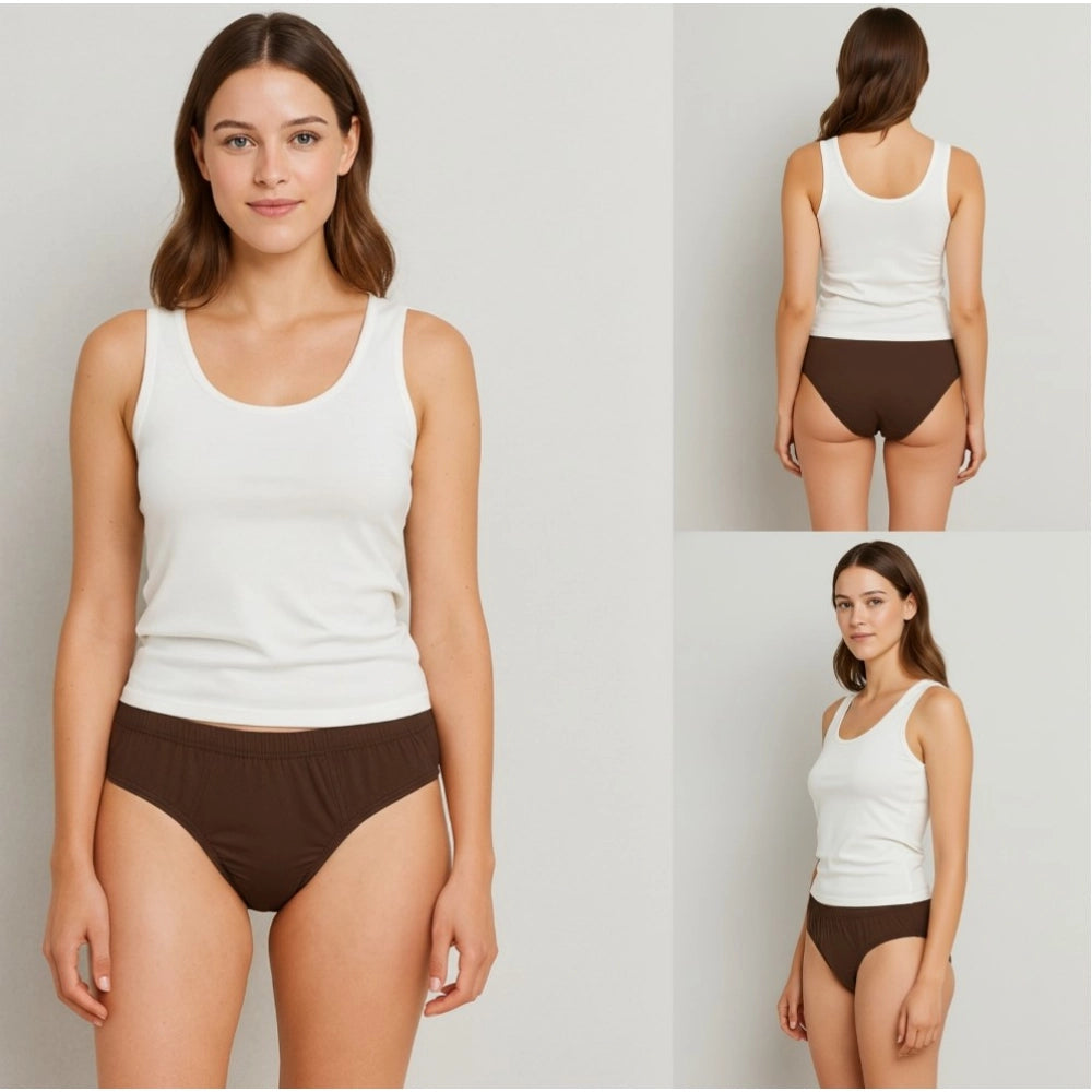 Modern Pack of 3 Women's Cotton Solid Hipster Panty