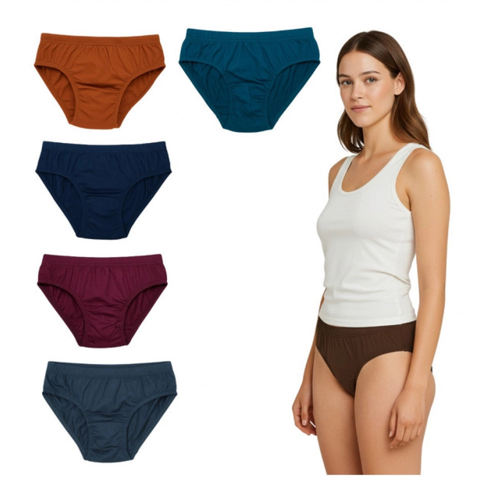 Modern Pack of 6 Women's Cotton Solid Hipster Panty