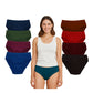 Modern Pack of 9 Women's Cotton Solid Hipster Panty