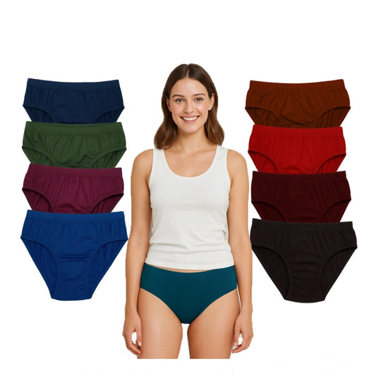 Modern Pack of 9 Women's Cotton Solid Hipster Panty