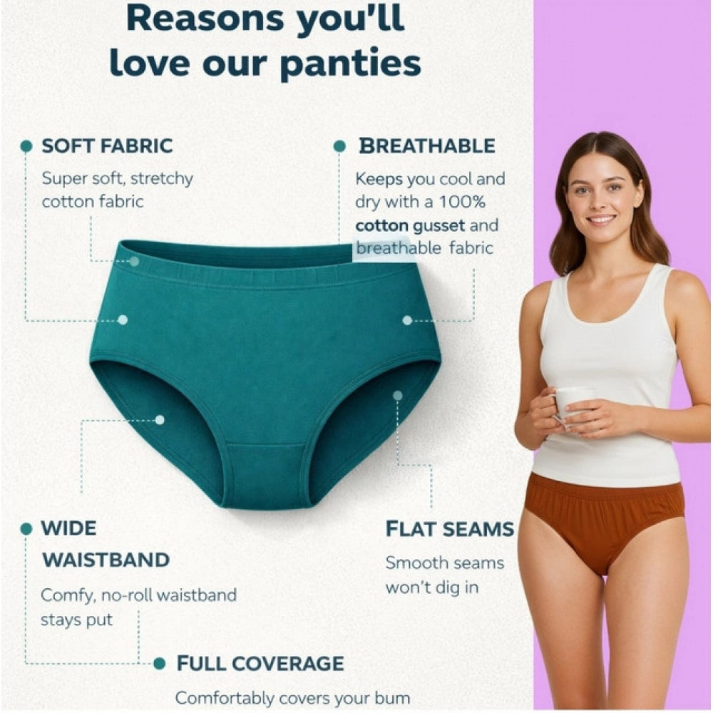 Modern Pack of 9 Women's Cotton Solid Hipster Panty