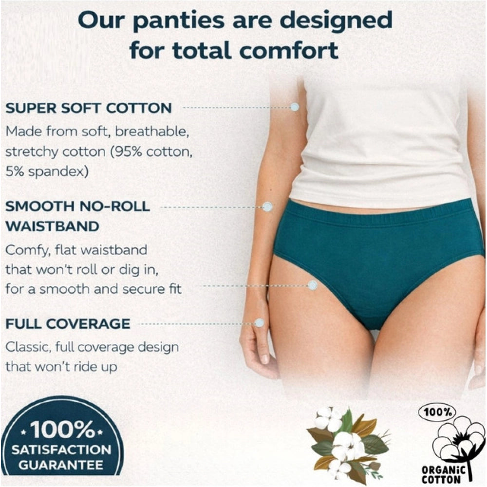 Modern Pack of 12 Women's Cotton Solid Hipster Panty