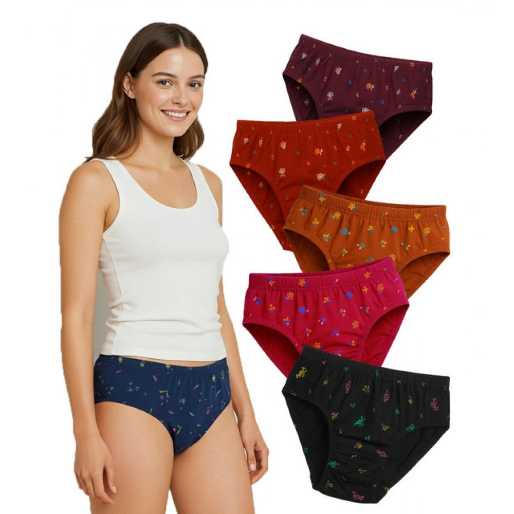 Modern Pack of 6 Women's Cotton Printed Hipster Panty