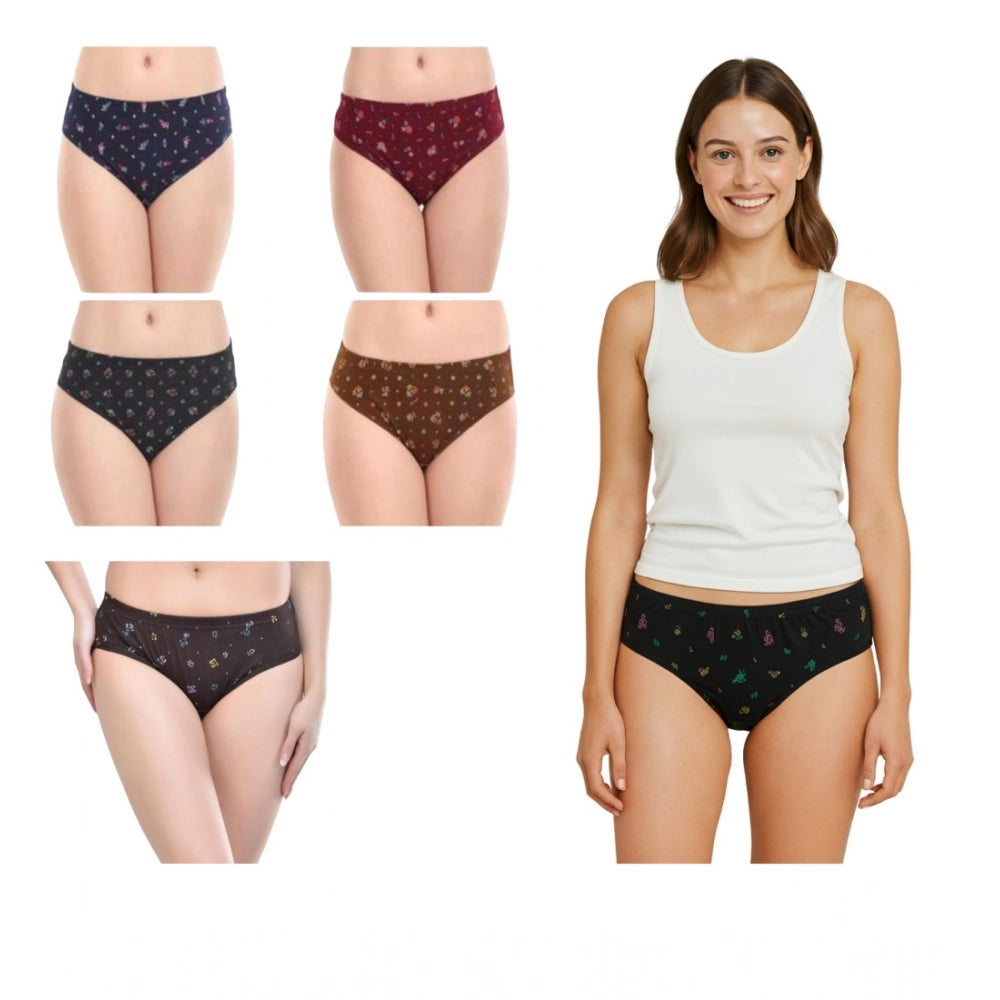 Modern Pack of 6 Women's Cotton Printed Hipster Panty