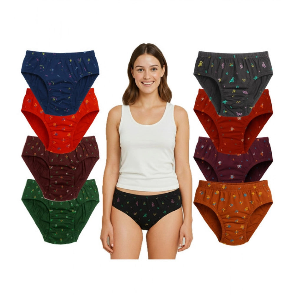 Modern Pack of 9 Women's Cotton Printed Hipster Panty