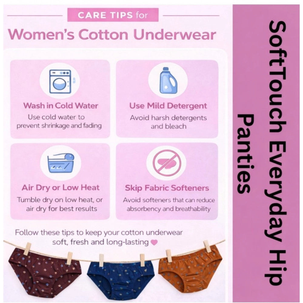 Modern Pack of 12 Women's Cotton Printed Hipster Panty