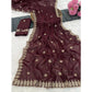 Facinating Women's Georgette Embroidered Saree With Blouse Piece
