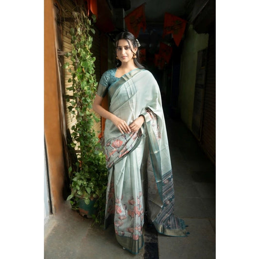 Tremendous Women's Polyester Printed Saree With Blouse Piece