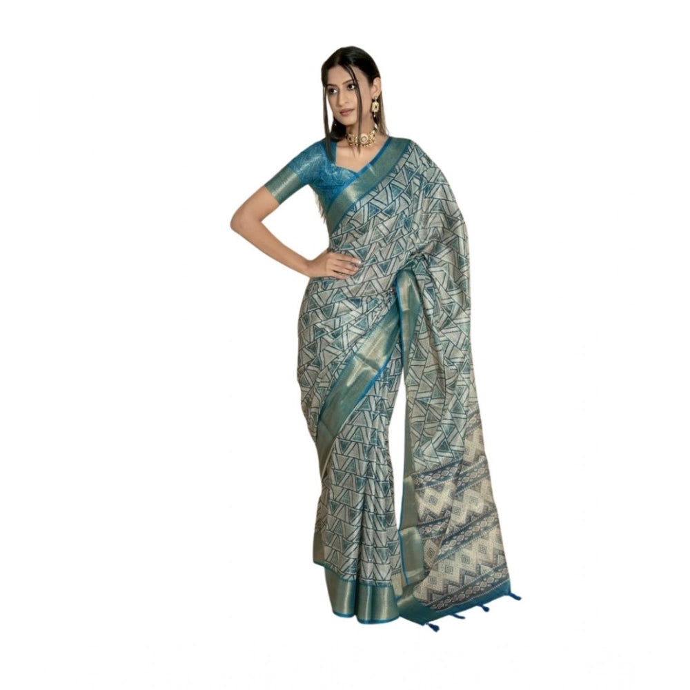 Tremendous Women's Polyester Printed Saree With Blouse Piece