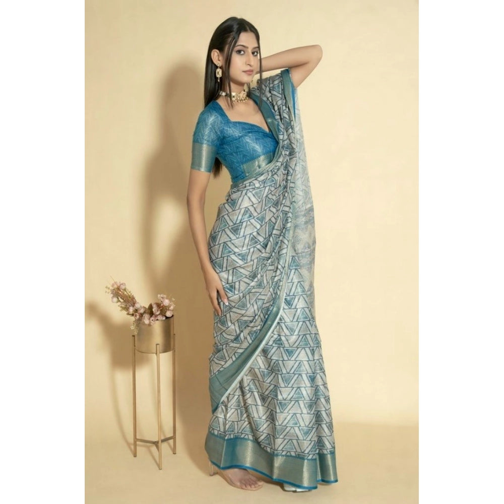 Tremendous Women's Polyester Printed Saree With Blouse Piece
