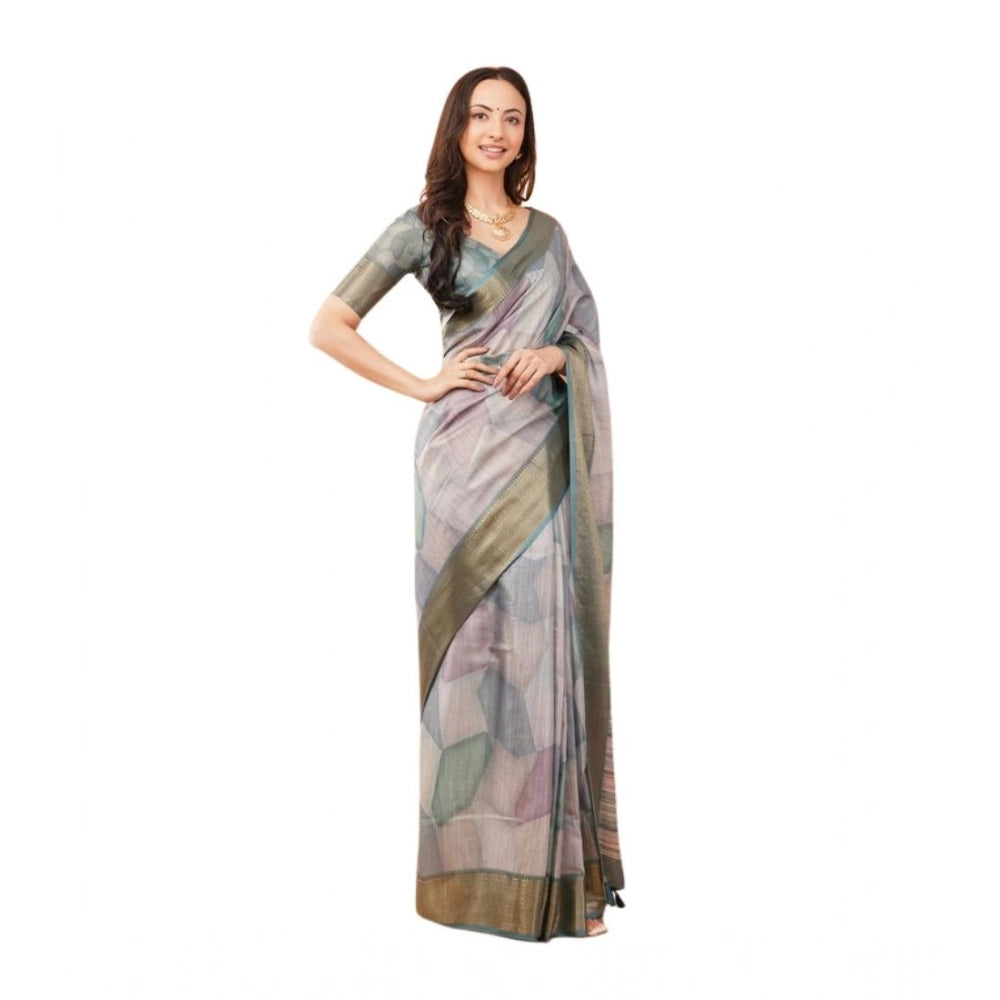 Tremendous Women's Polyester Printed Saree With Blouse Piece