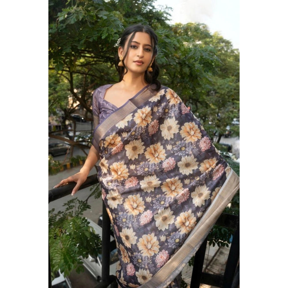 Tremendous Women's Polyester Printed Saree With Blouse Piece