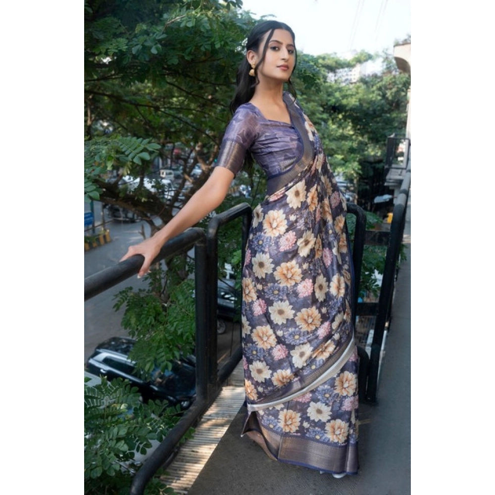 Tremendous Women's Polyester Printed Saree With Blouse Piece