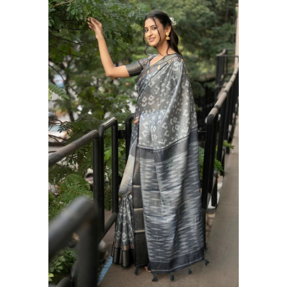 Tremendous Women's Polyester Printed Saree With Blouse Piece
