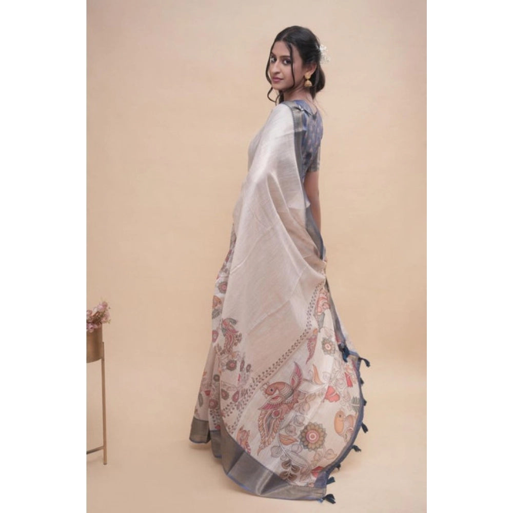 Tremendous Women's Polyester Printed Saree With Blouse Piece