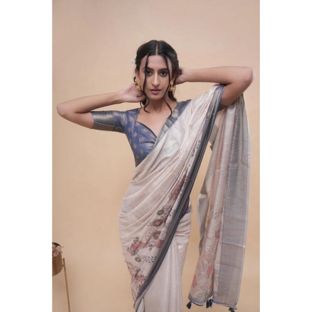 Tremendous Women's Polyester Printed Saree With Blouse Piece