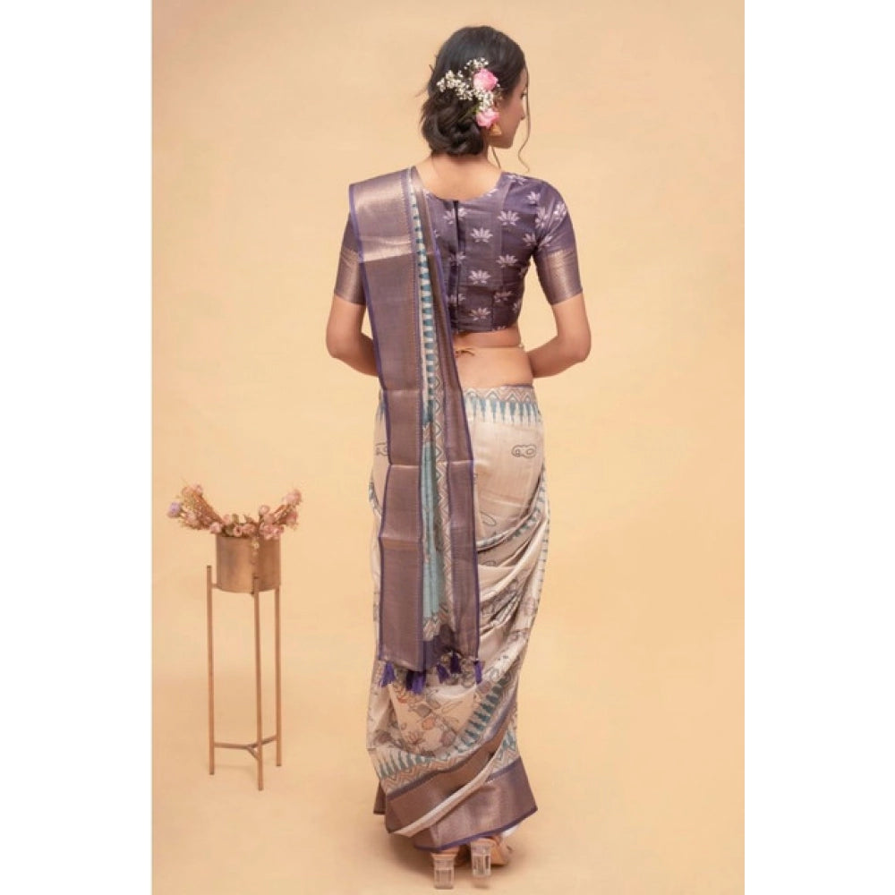 Tremendous Women's Polyester Printed Saree With Blouse Piece