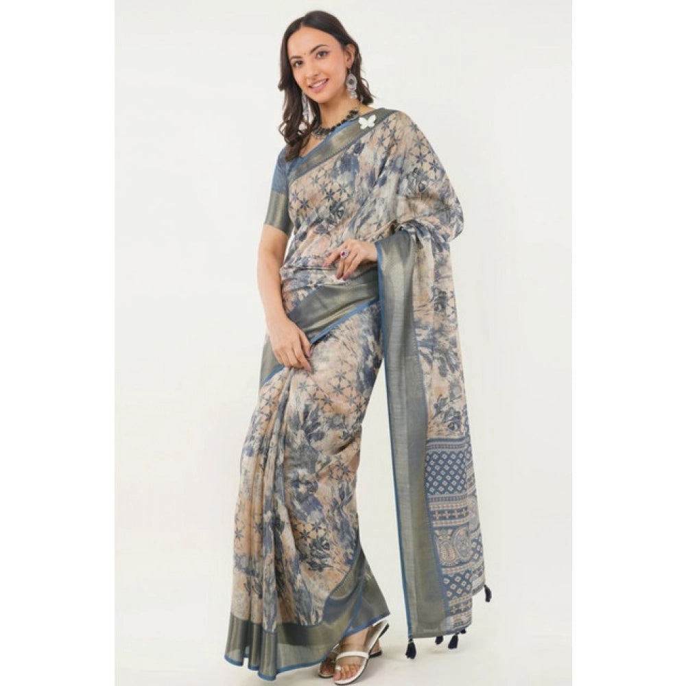 Tremendous Women's Polyester Printed Saree With Blouse Piece