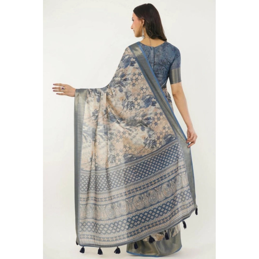 Tremendous Women's Polyester Printed Saree With Blouse Piece