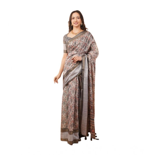 Tremendous Women's Polyester Printed Saree With Blouse Piece
