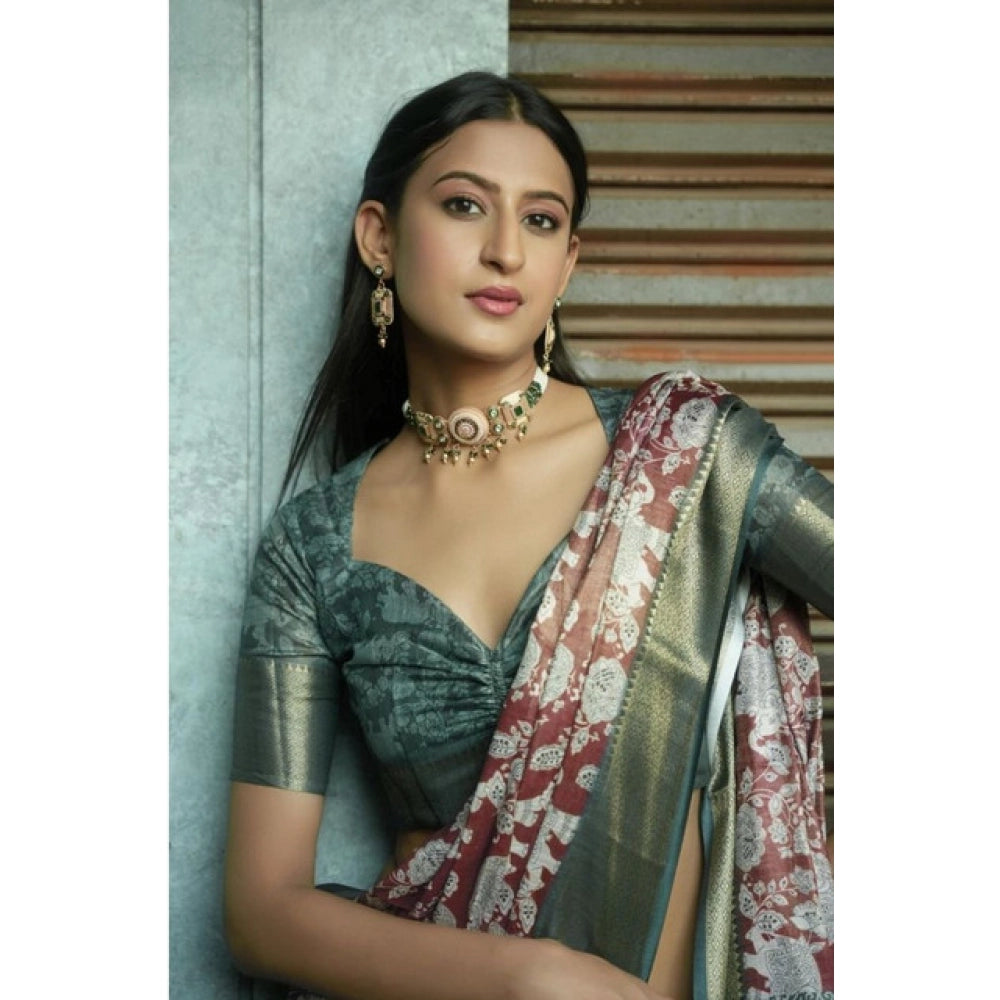 Incredible Women's Polyester Printed Saree With Blouse Piece