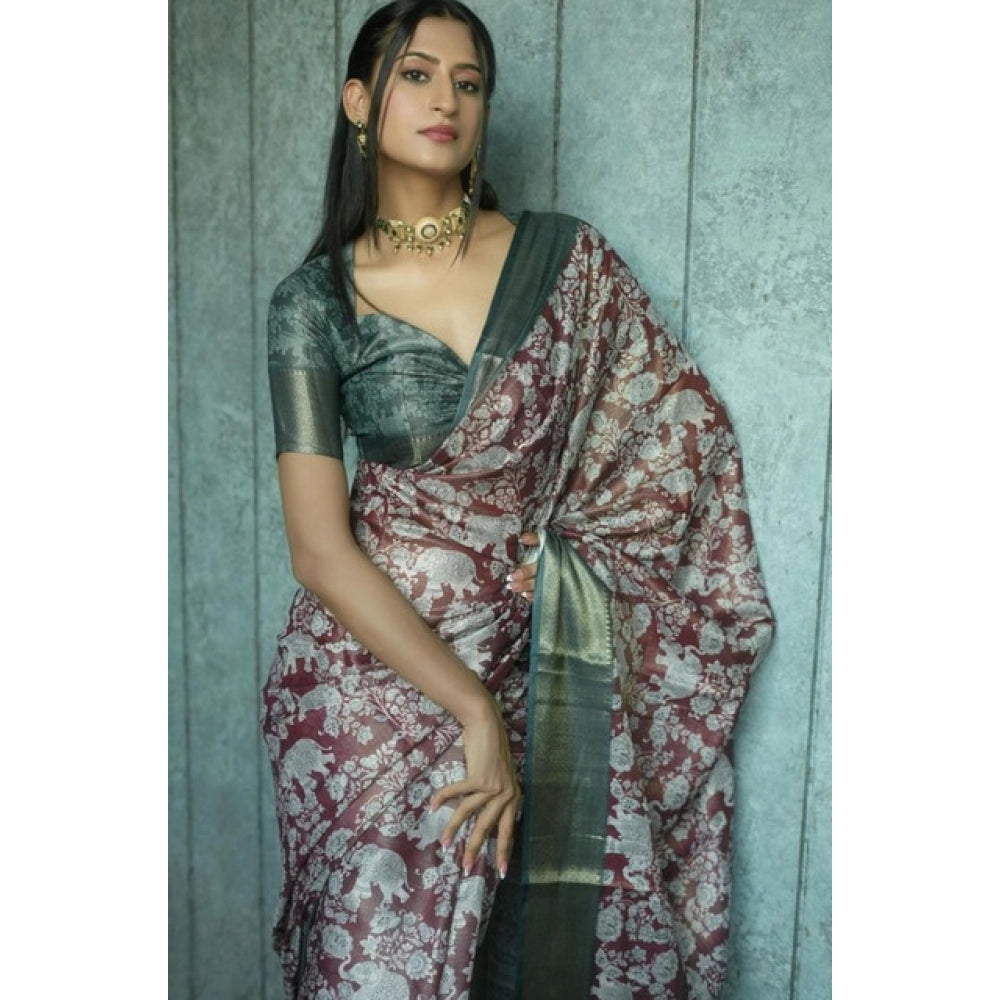 Incredible Women's Polyester Printed Saree With Blouse Piece