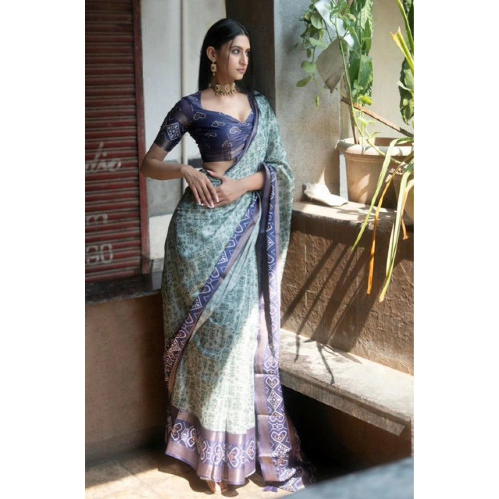 Incredible Women's Polyester Printed Saree With Blouse Piece