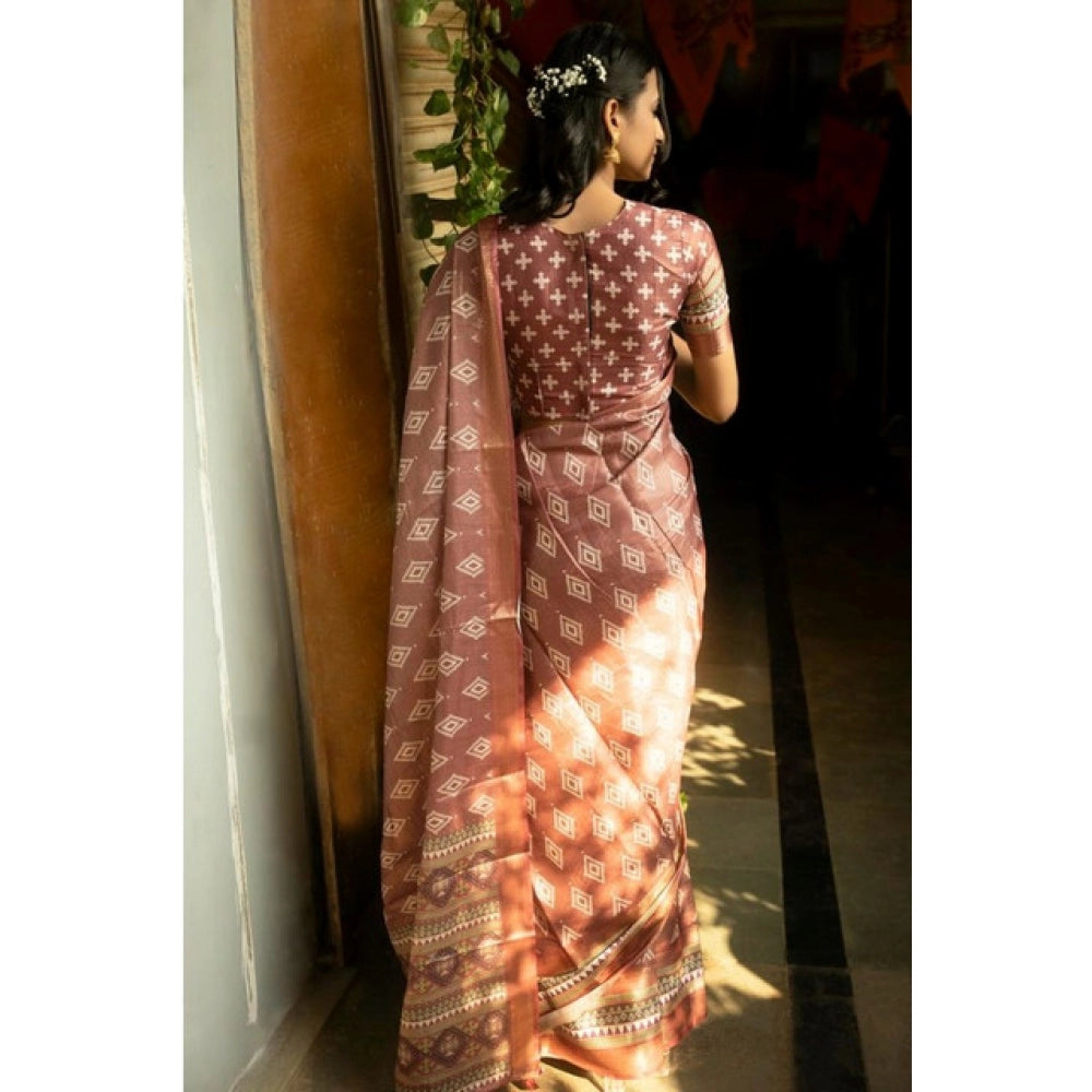Incredible Women's Polyester Printed Saree With Blouse Piece