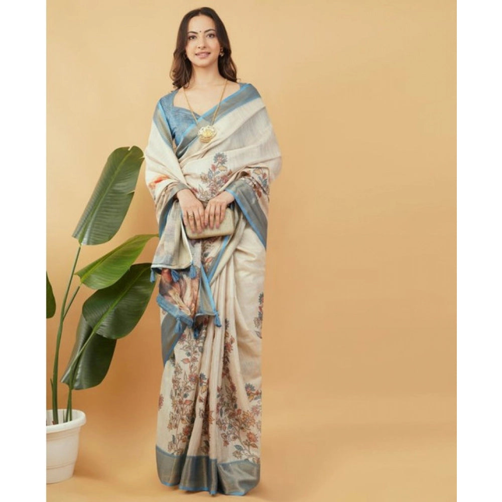 Incredible Women's Polyester Printed Saree With Blouse Piece